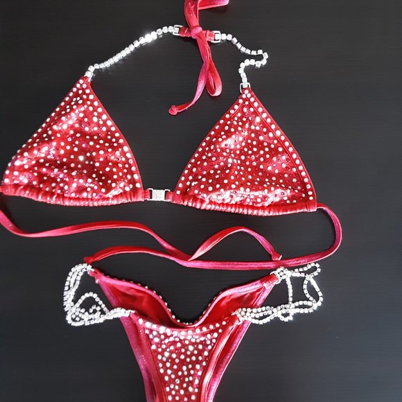 Bikini competition suits used "Red" - Picture 1 of 6